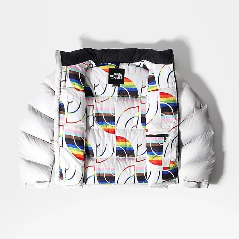 Tththe Nthtorth Fathtce - M 1996 Retro Nuptse Pride Jacket - Gardenia White