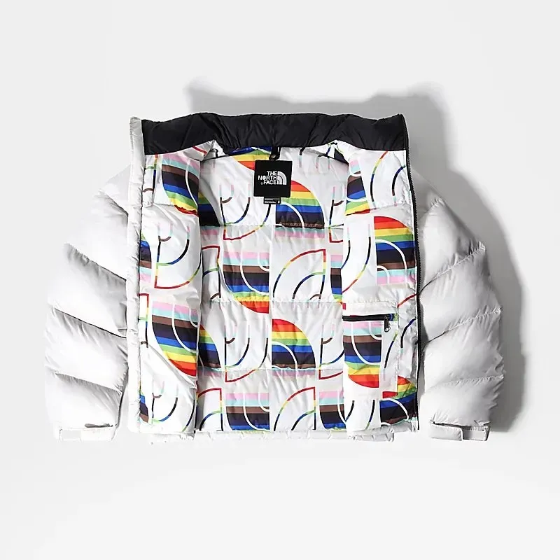 Tththe Nthtorth Fathtce - M 1996 Retro Nuptse Pride Jacket - Gardenia White