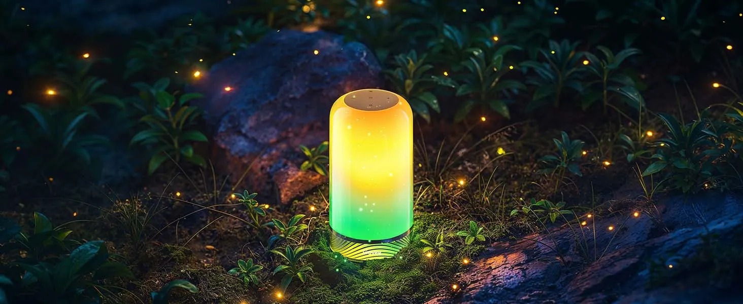 une lampe de jardin dans les bois