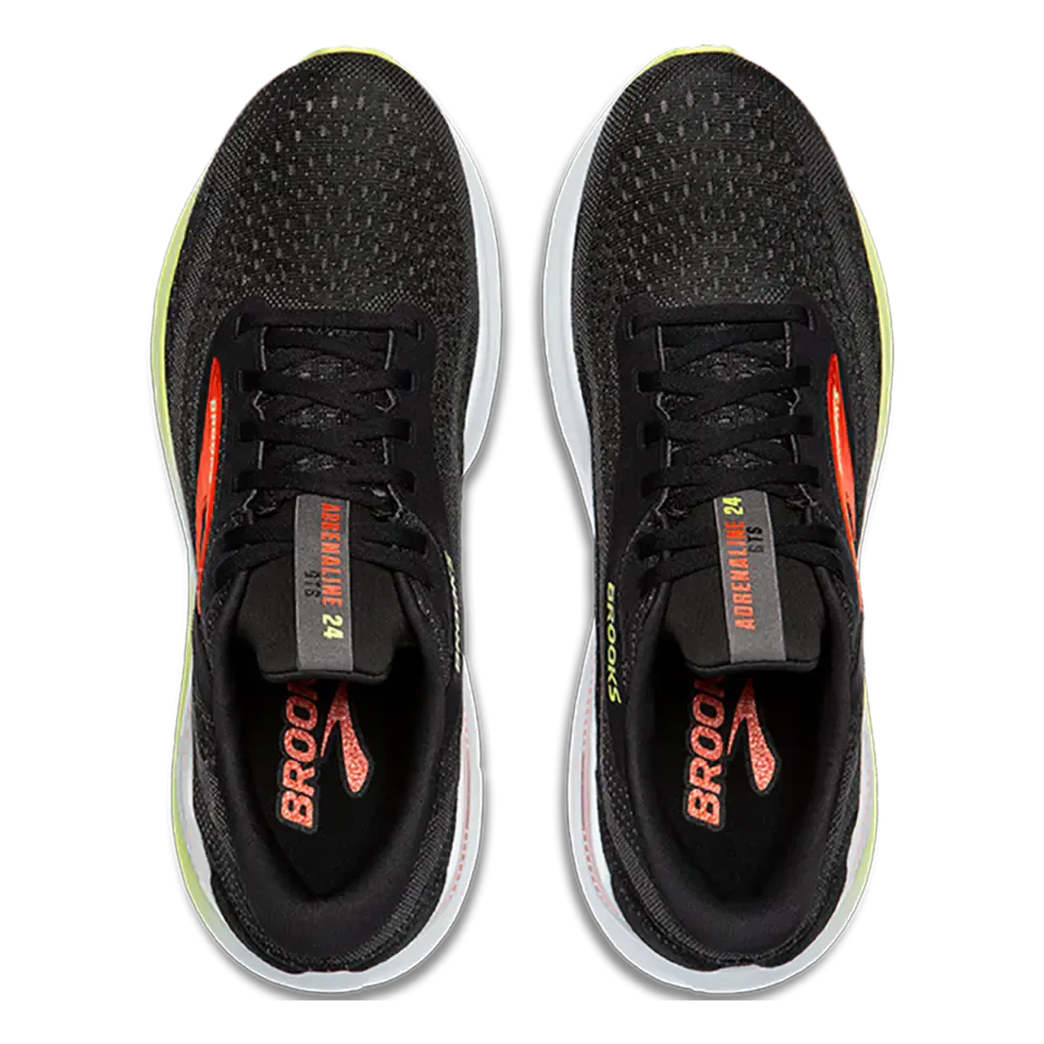 Brooks Adrenaline GTS 24 Black - Mandarin Red - Green