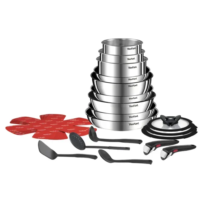 Tefal Ingenio Emotion On, Set 22 pièces, Inox, Empilable, L897SM04