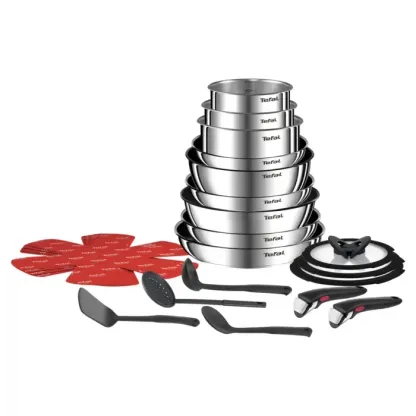 Tefal Ingenio Emotion On, Set 22 pièces, Inox, Empilable, L897SM04