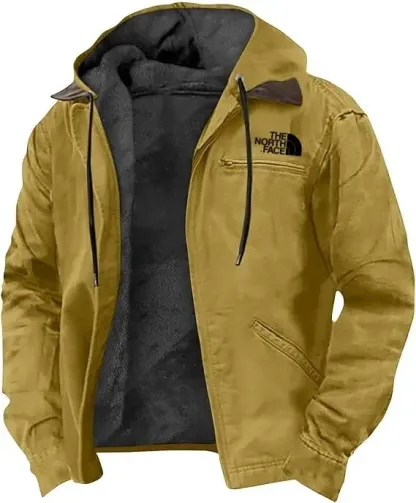 TNF®-Giacca invernale con cappuccio pesante 2024 Cappotti foderati in sherpa in pile caldo ed elegante con tasche