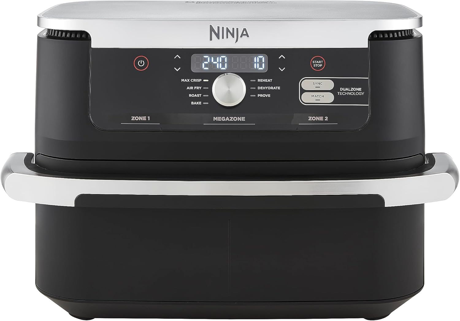 Ninja Foodi MAX Dual Zone Air Fryer, Amazon Exclusive, Tongs, 2 Drawers, 9.5L, 6-in-1, Use No Oil, Air Fry, Max Crisp, Roast, Bake, 8 Portions, Nonstick Dishwasher Safe Baskets, Copper/Black AF400UKCP