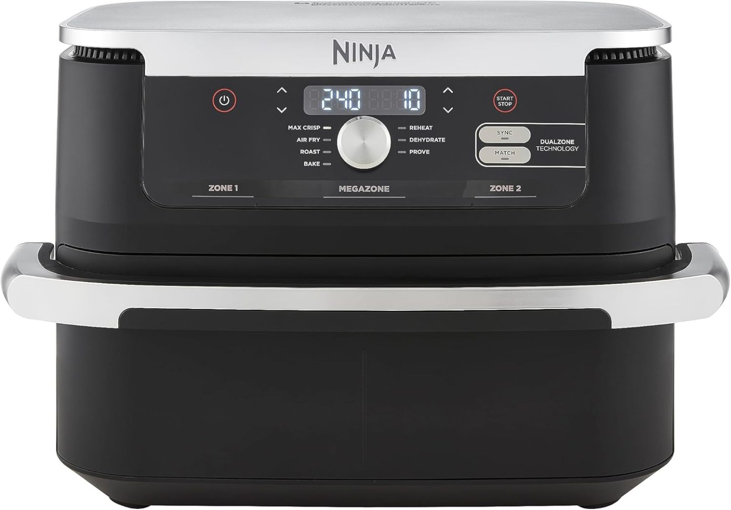 Ninja Foodi MAX Dual Zone Air Fryer, Amazon Exclusive, Tongs, 2 Drawers, 9.5L, 6-in-1, Use No Oil, Air Fry, Max Crisp, Roast, Bake, 8 Portions, Nonstick Dishwasher Safe Baskets, Copper/Black AF400UKCP
