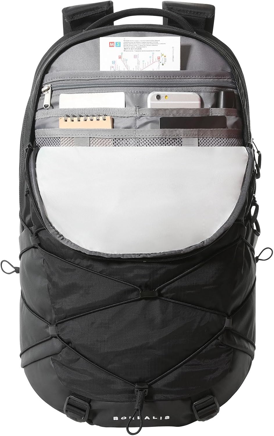 THE NORTH FACE Borealis Commuter Laptop Backpack, Asphalt Grey Light Heather/TNF Black, One Size