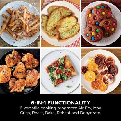 Ninja Foodi MAX Dual Zone Air Fryer, Amazon Exclusive, Tongs, 2 Drawers, 9.5L, 6-in-1, Use No Oil, Air Fry, Max Crisp, Roast, Bake, 8 Portions, Nonstick Dishwasher Safe Baskets, Copper/Black AF400UKCP