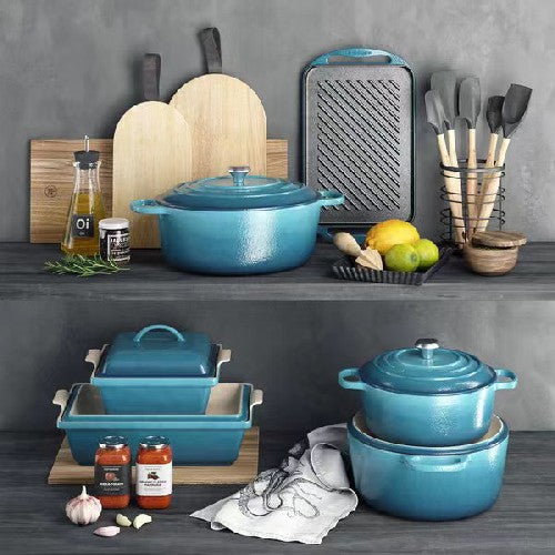 Juego de utensilios de cocina exclusivos de hierro fundido de 20 piezas