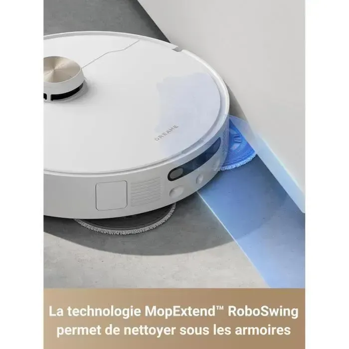 DREAME L40 Ultra Robot Aspirateur Laveur avec Serpillière Amovible et relevable - Brosse latérale Extensible et relevable -11 000 Pa
