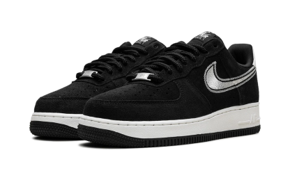 Nittgke Air Force 1 Low '07 LV8 Black Sail Embroidered Swoosh