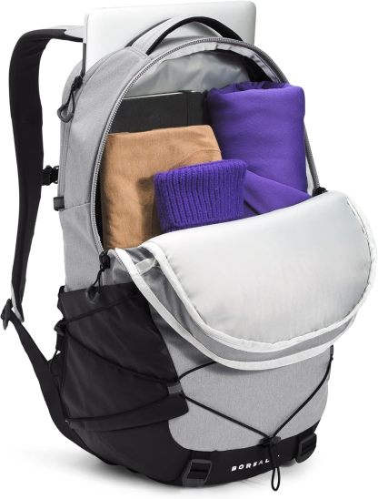 THE NORTH FACE Borealis Commuter Laptop Backpack, Asphalt Grey Light Heather/TNF Black, One Size