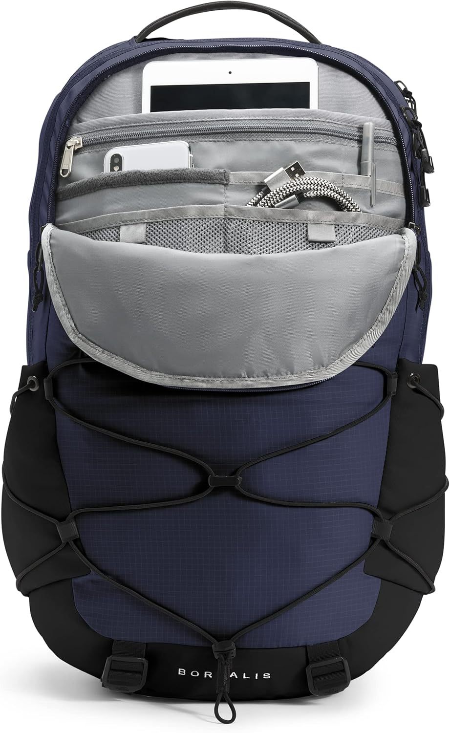 THE NORTH FACE Borealis Commuter Laptop Backpack, Asphalt Grey Light Heather/TNF Black, One Size