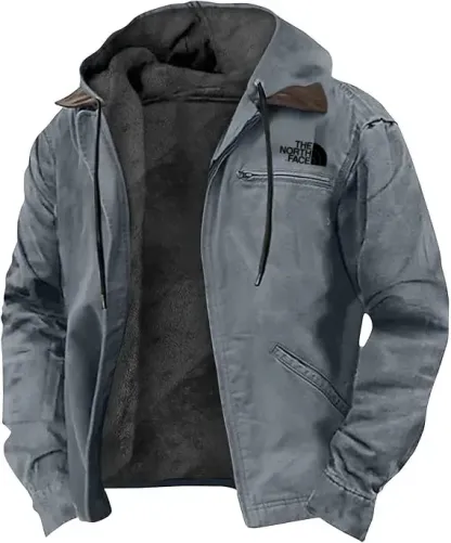 TNF®-Giacca invernale con cappuccio pesante 2024 Cappotti foderati in sherpa in pile caldo ed elegante con tasche