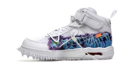Nittgke Air Force 1 Mid Off-White Graffiti White