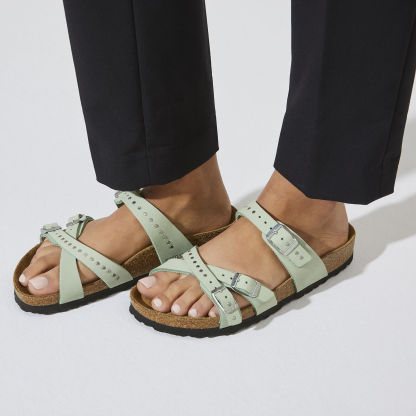 Franca Soft Footbed Nubuck Leather - Matcha