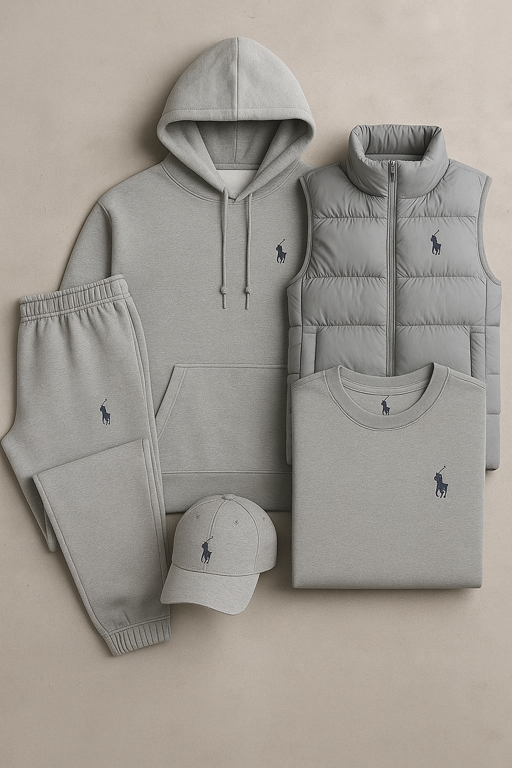 Ensemble Premium Ralttgph Lauttgren – Hoodie, Gilet, Jogging, T-shirt & Casquette
