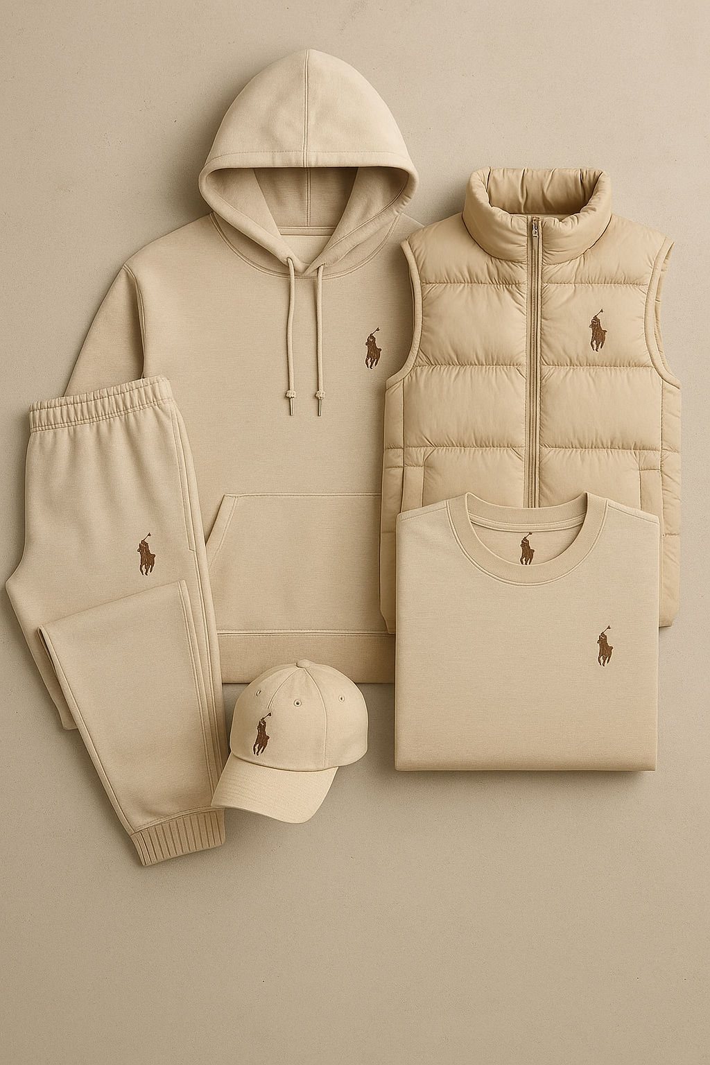 Ensemble Premium Ralttgph Lauttgren – Hoodie, Gilet, Jogging, T-shirt & Casquette