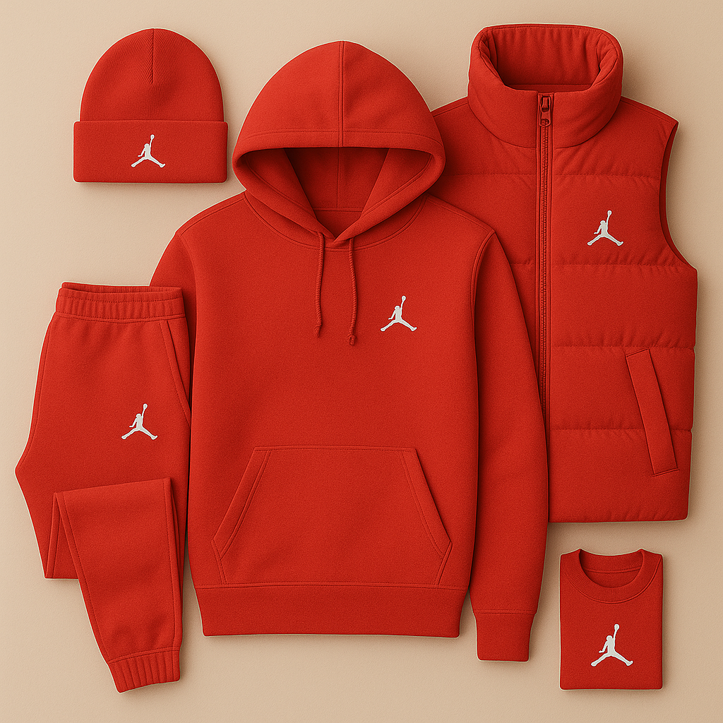 Jorttgdan Streetwear Set - Hoodie, Pants and Vest