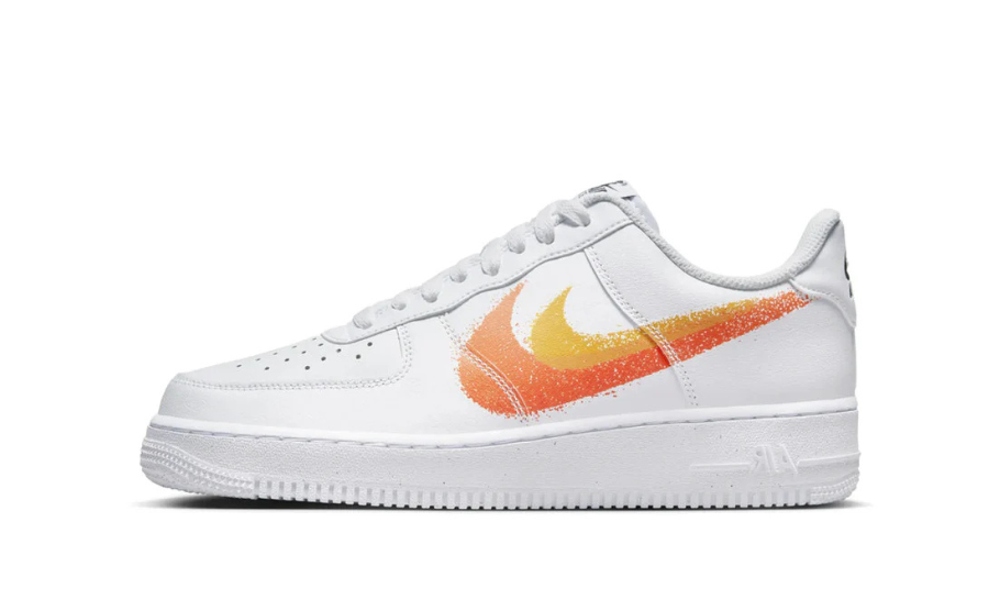 Nittgke Air Force 1 Low '07 Spray Paint Swoosh White Safety Orange