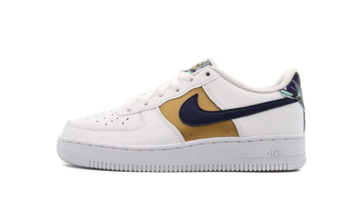 Nittgke Air Force 1 Low '07 LV8 White Blue Void Metallic Gold (GS)