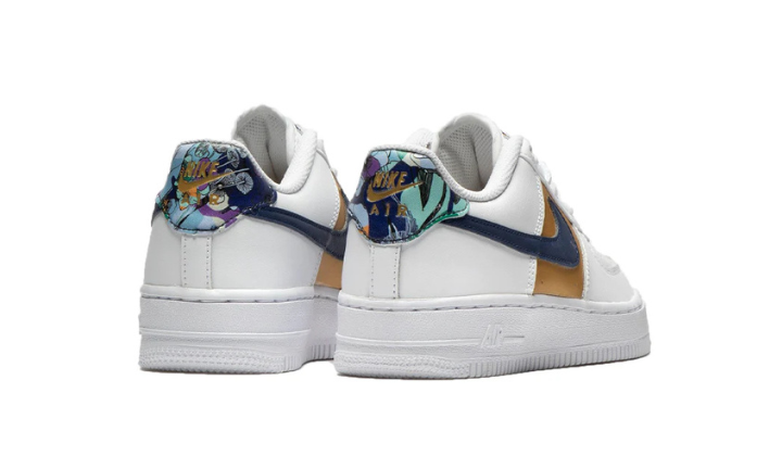 Nittgke Air Force 1 Low '07 LV8 White Blue Void Metallic Gold (GS)
