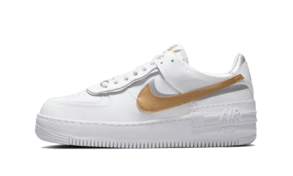 Nittgke Air Force 1 Shadow White Metallic Gold