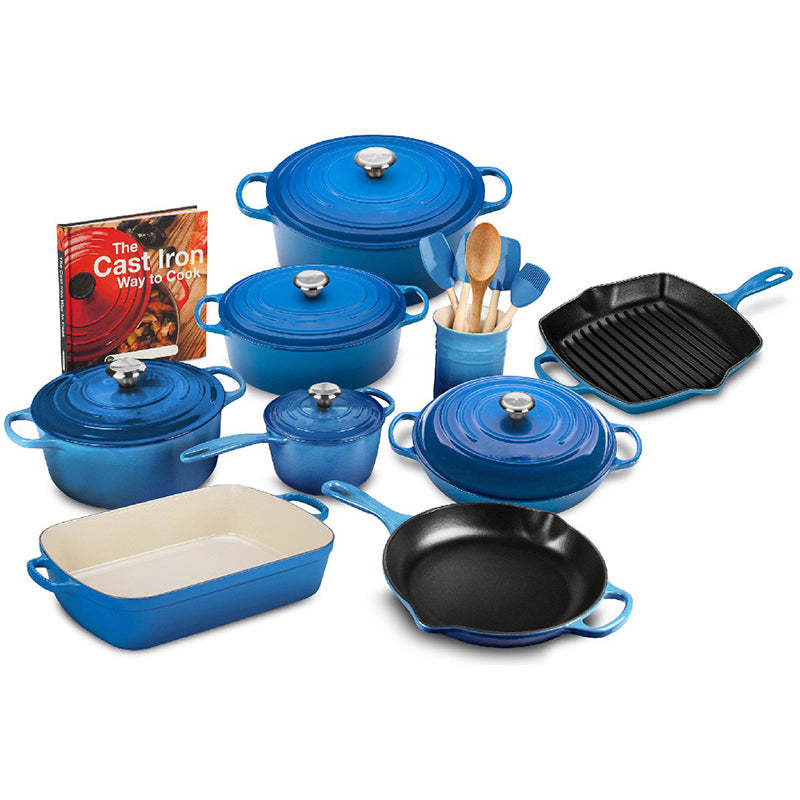 Juego de utensilios de cocina exclusivos de hierro fundido de 20 piezas