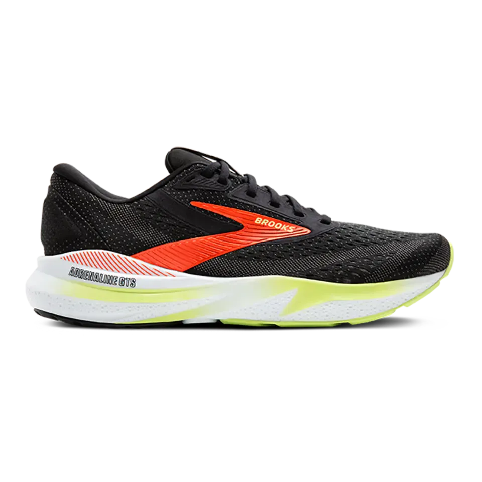 Brooks Adrenaline GTS 24 Black - Mandarin Red - Green