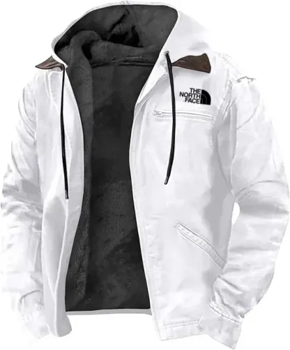 TNF®-Giacca invernale con cappuccio pesante 2024 Cappotti foderati in sherpa in pile caldo ed elegante con tasche