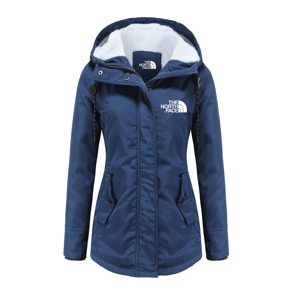 2024 THE NORthtTH FACE-Solid Hood Thicken Parkas Long Coats, Casual Coat For Fall & Winter