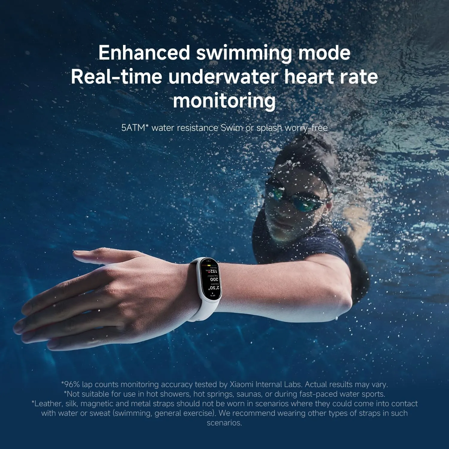 Xiaomi Smart Band 10, Montre Connectée, Boîtier alu, Suivi d'Activité, Écran AMOLED 1.72'', Autonomie 21 Jours, Charge Rapide, Suivi santé & Sommeil,150+ Sports, iOS & Android, 5 ATM, Boussole