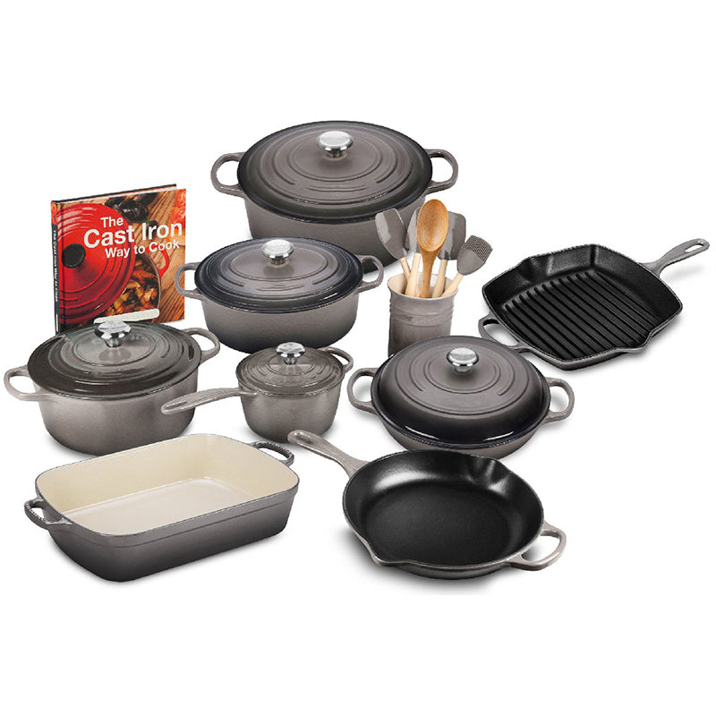 Juego de utensilios de cocina exclusivos de hierro fundido de 20 piezas