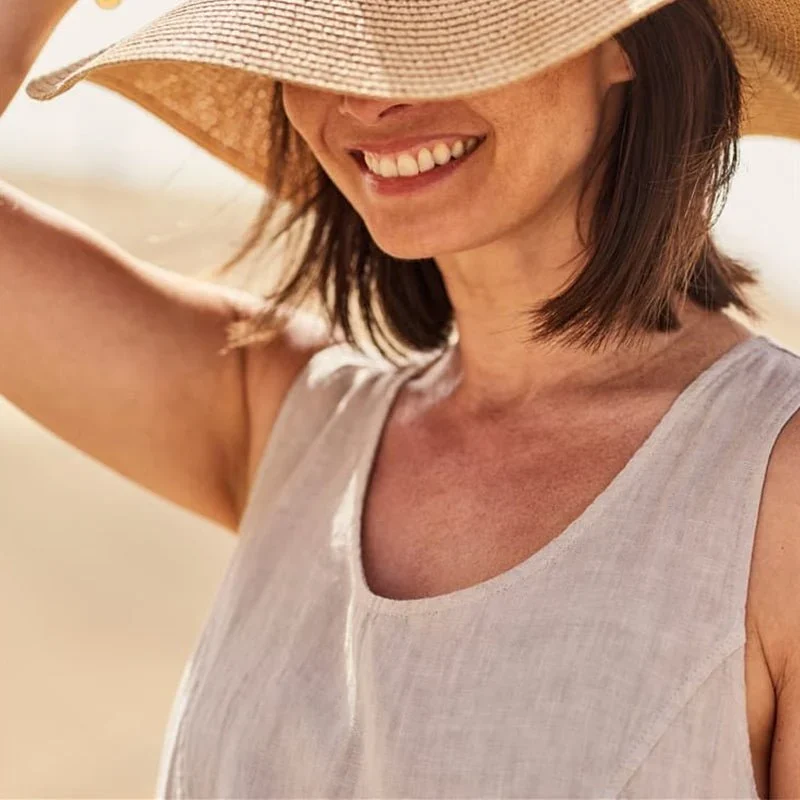 � Last Day Promotion 30% OFF �Women's Sleeveless Cotton And Linen Dress