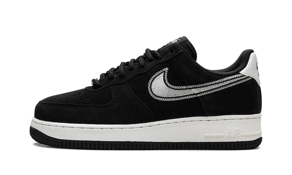 Nittgke Air Force 1 Low '07 LV8 Black Sail Embroidered Swoosh