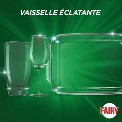 Fairy Original Tablettes Lave-Vaisselle Tout En 1,Citron, 132 Capsules, Efficaces Contre Graisse Incrustée, Dissolution Ultra-Rapide, Protection Verre et Argent, Sans Odeurs