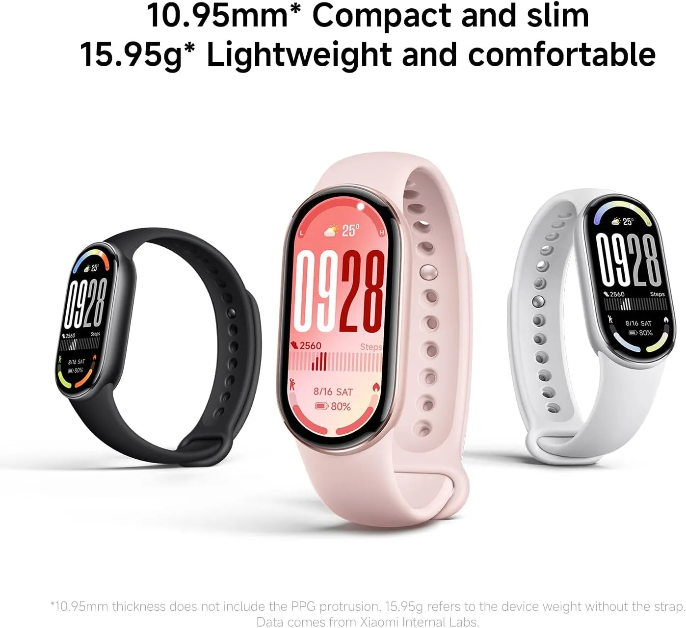 Xiaomi Smart Band 10, Montre Connectée, Boîtier alu, Suivi d'Activité, Écran AMOLED 1.72'', Autonomie 21 Jours, Charge Rapide, Suivi santé & Sommeil,150+ Sports, iOS & Android, 5 ATM, Boussole