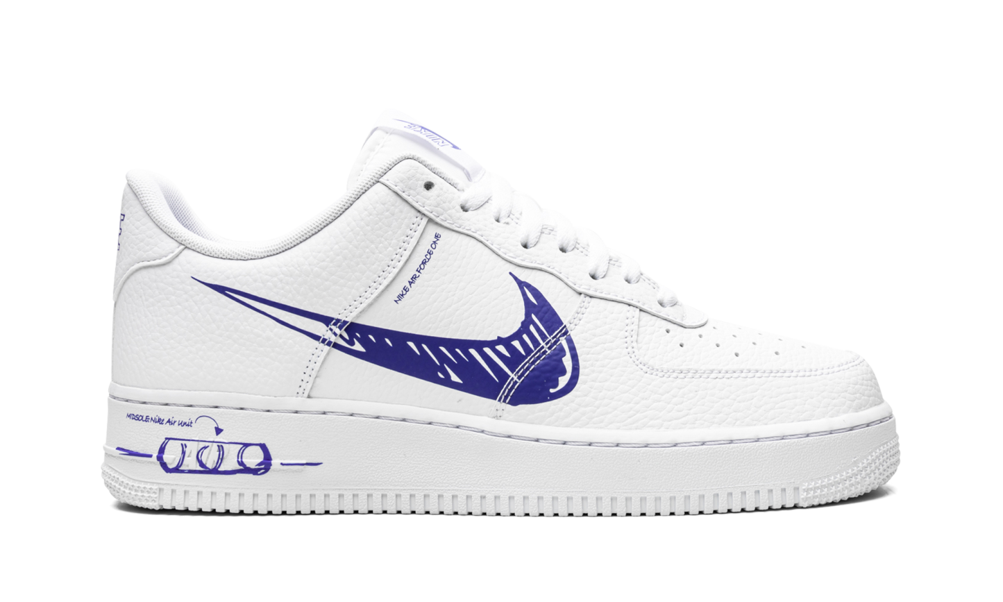 Nittgke Air Force 1 Low Sketch White Royal
