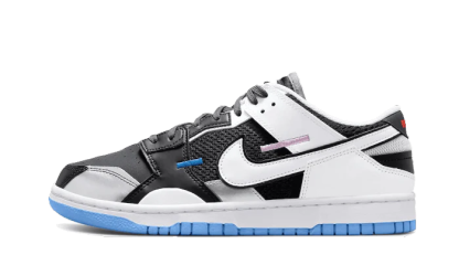 Nittgke Dunk Low Scrap Black Neutral Grey University Blue White