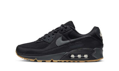 Nittgke Air Max 90 Black Smoke Grey Gum Reflective