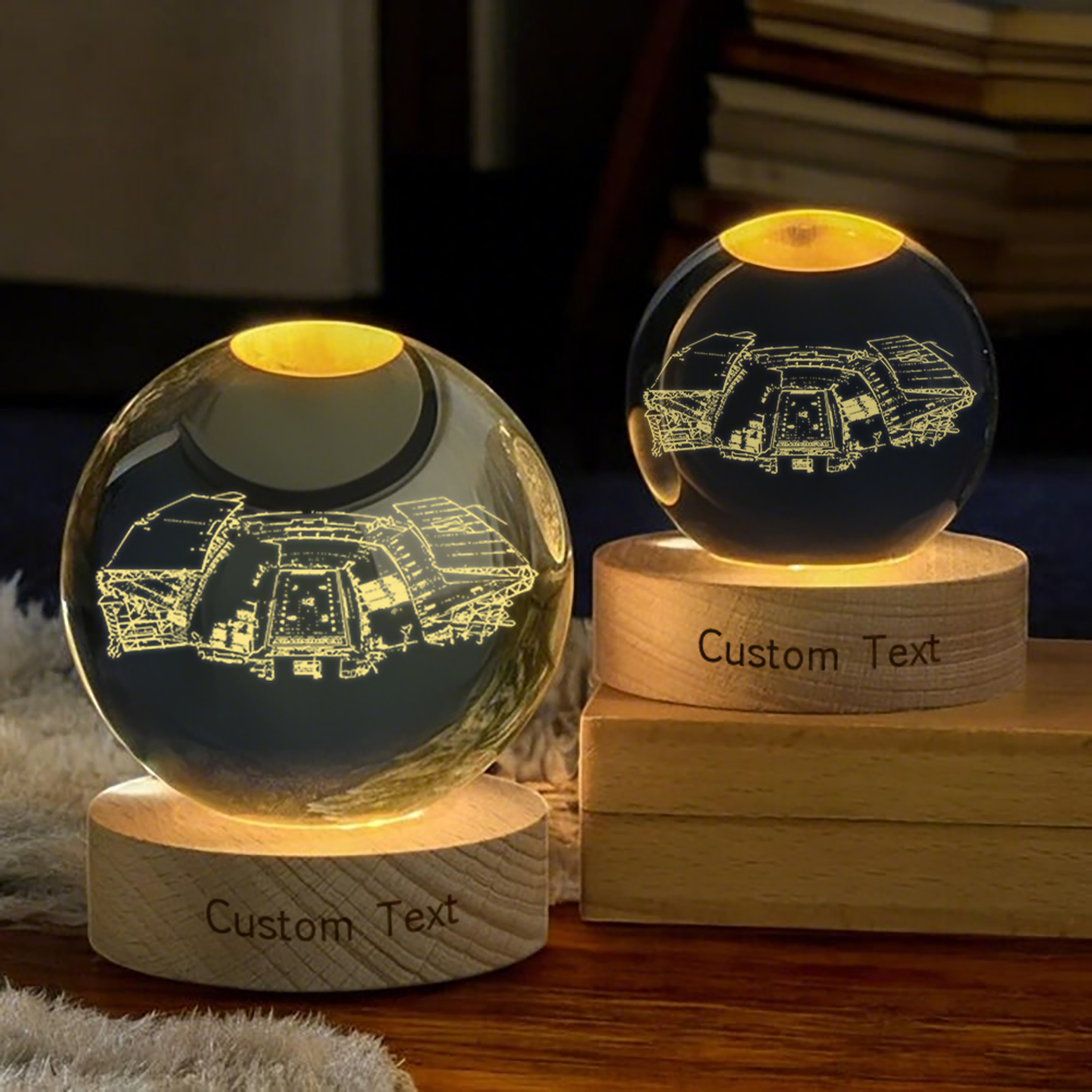 Husky Stadium 3D Spherical Crystal Lamp