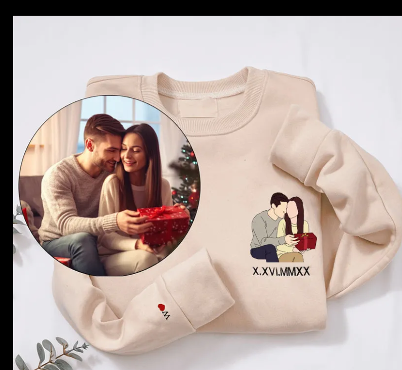 Couple Embroidered