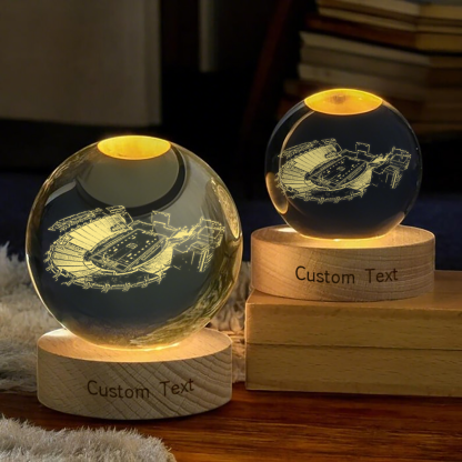 Wallace Wade Stadium 3D Spherical Crystal Lamp
