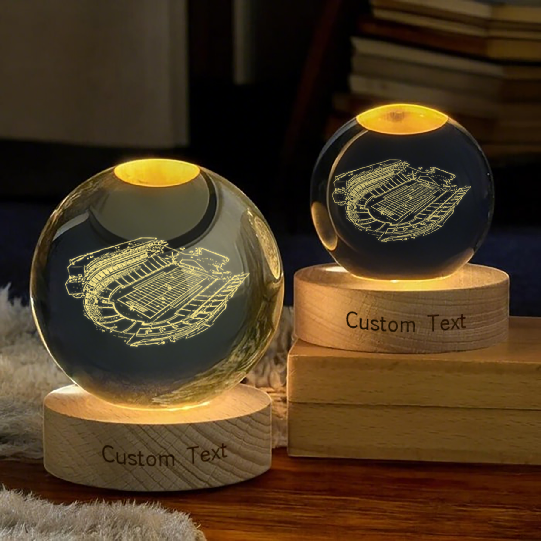 Nippert Stadium 3D Spherical Crystal Lamp