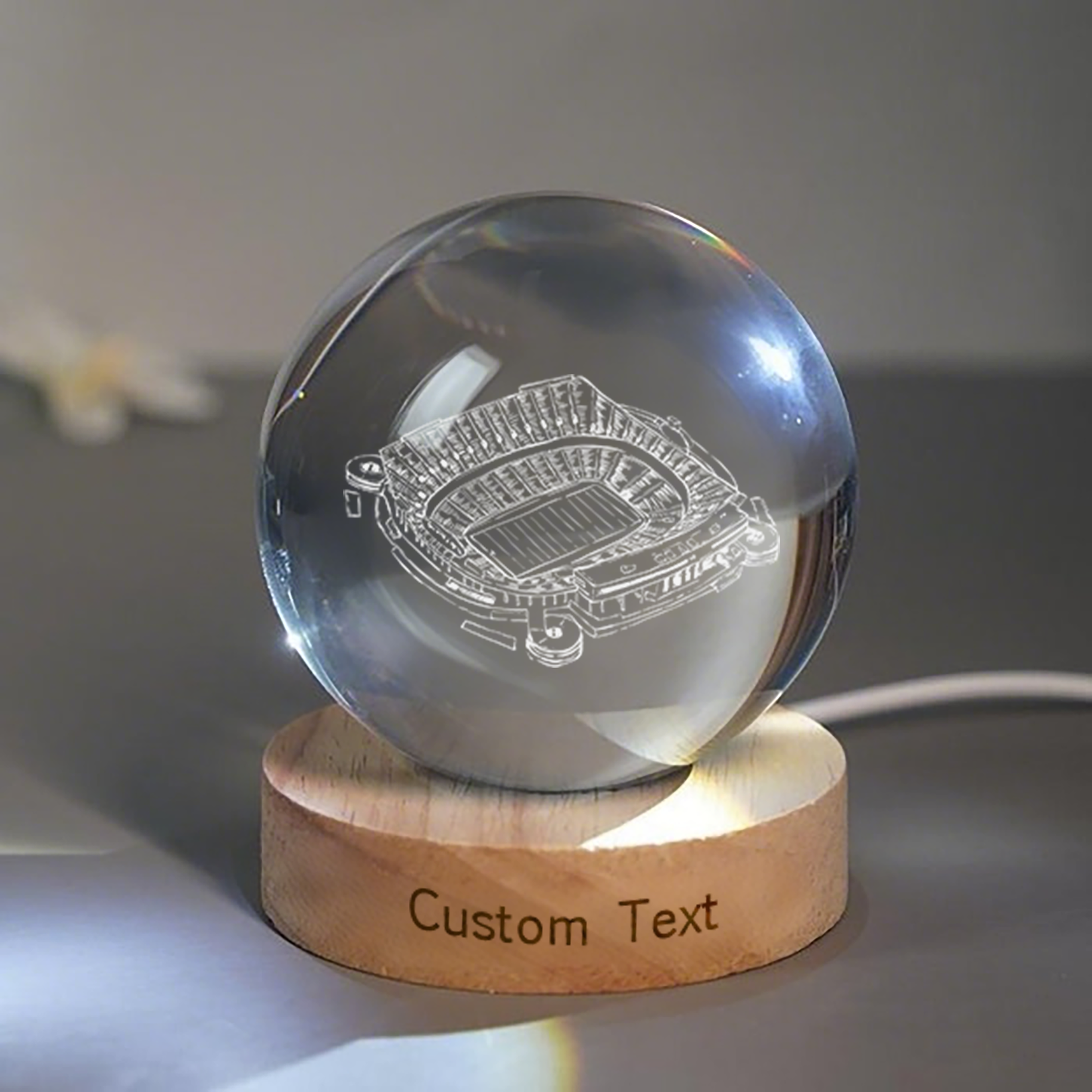 Arrowhead Stadium 3D Spherical Crystal Lamp