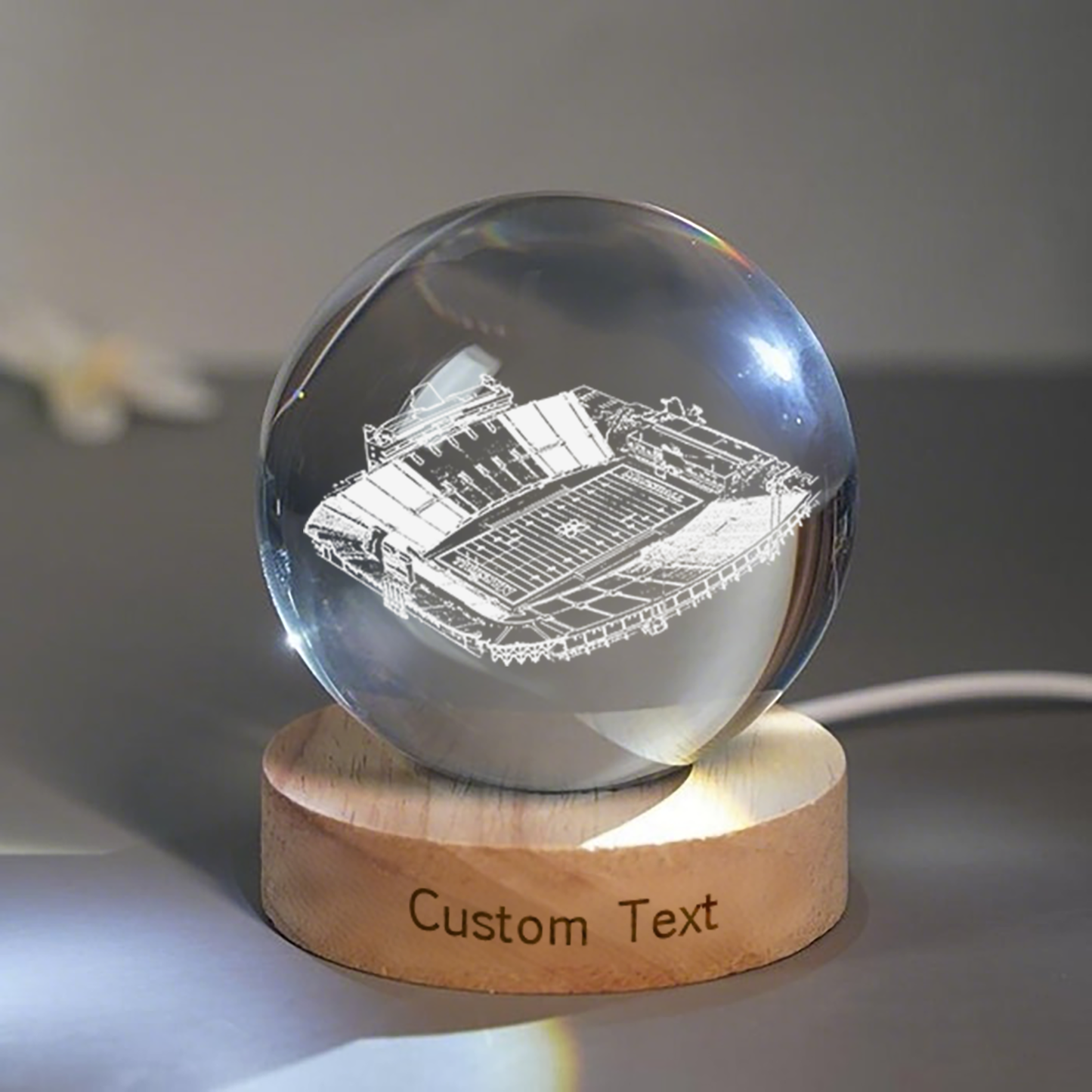 Joan C. Edwards Stadium 3D Spherical Crystal Lamp