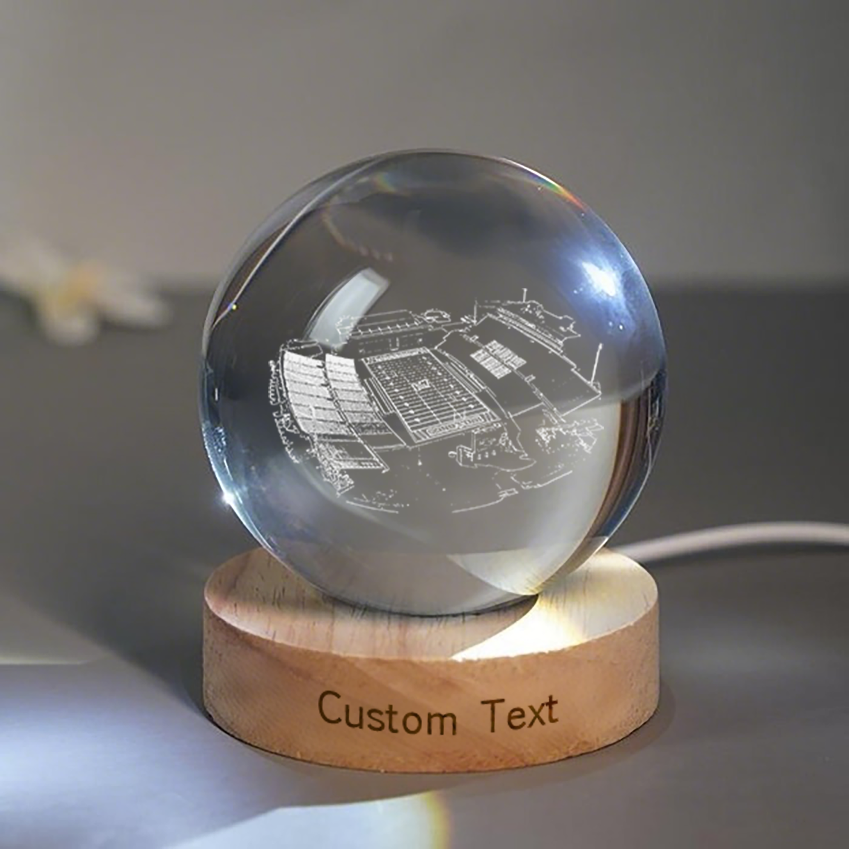 Joe Aillet Stadium 3D Spherical Crystal Lamp