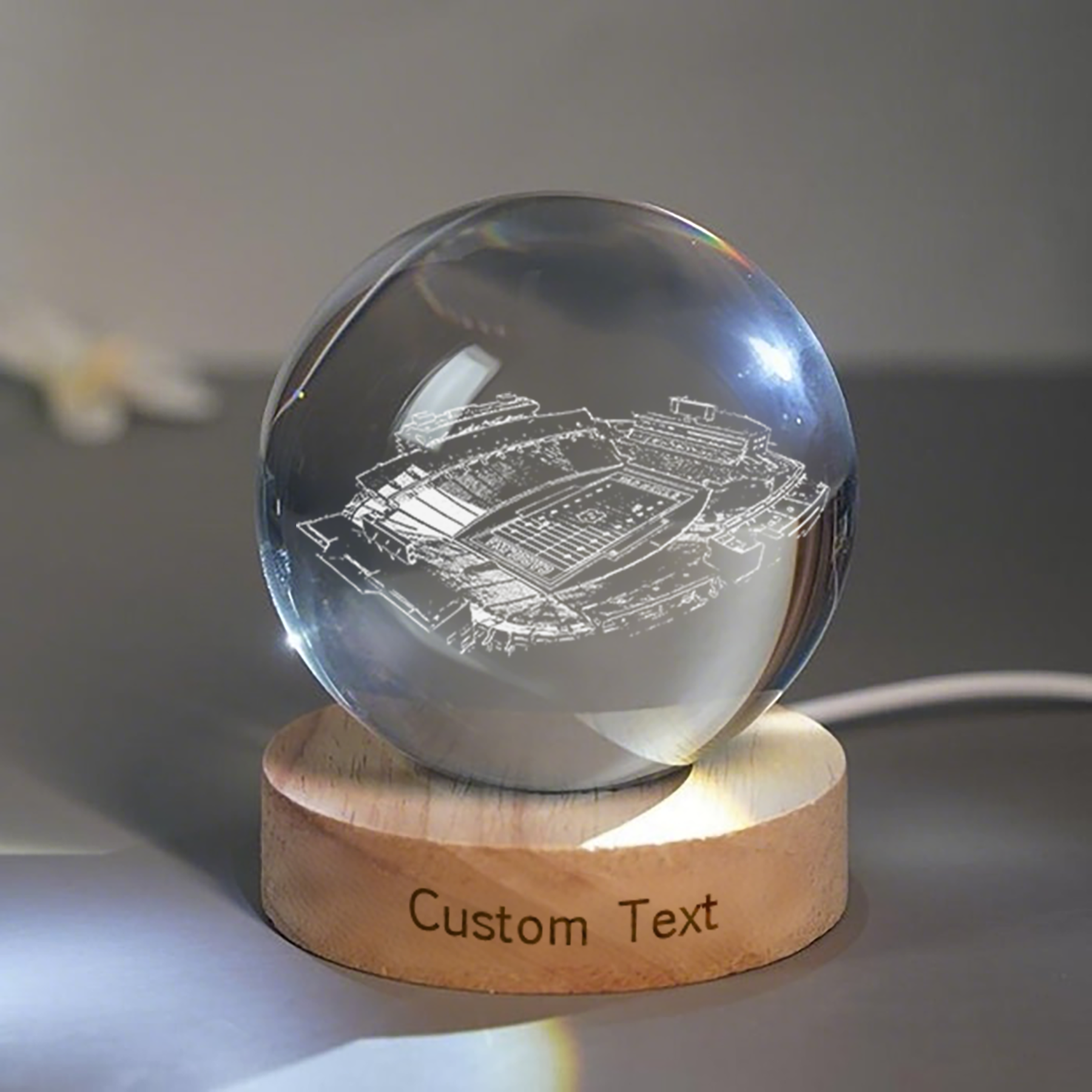 Kenan Memorial Stadium 3D Spherical Crystal Lamp