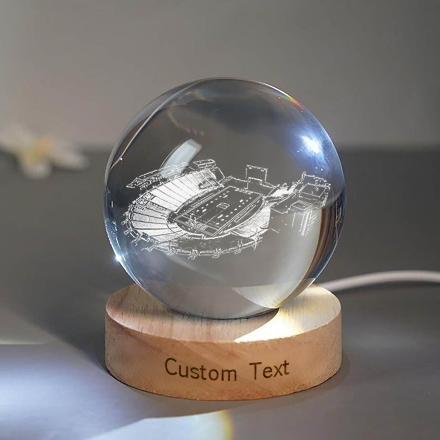 Wallace Wade Stadium 3D Spherical Crystal Lamp