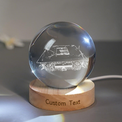 Hard Rock Stadium 3D Spherical Crystal Lamp