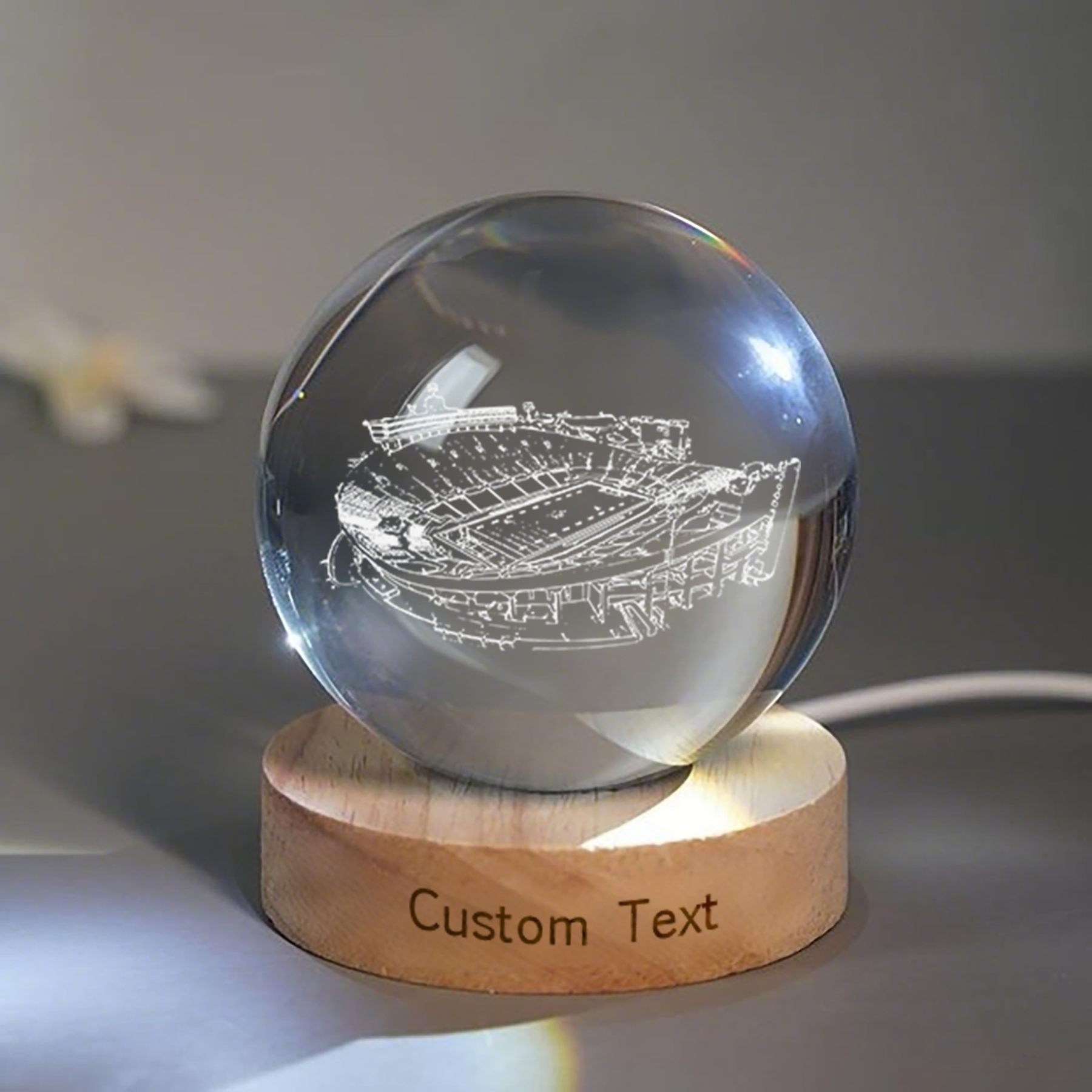 Simmons Bank Liberty Stadium 3D Spherical Crystal Lamp